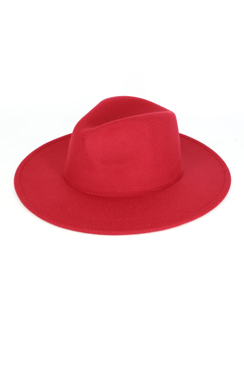 Solid Panama Hat Burgundy - Pack of 6