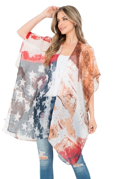Vintage American Flag Kimono - Pack of 6