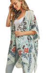 Bohemian Print Kimono Blue Black - Pack of 6