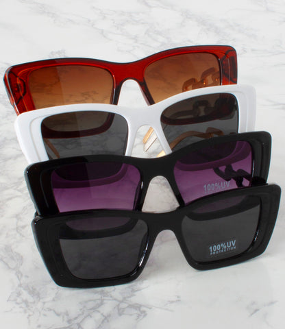 Single Color Sunglasses - HC210361-BLACK- Pack of 6 - $3.75/piece