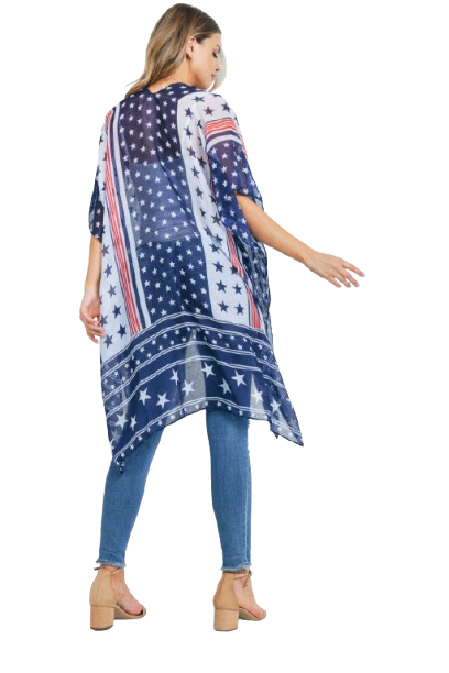 Multi Star American Flag Kimono USA - Pack of 6