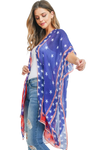 Star Trim American Flag Kimono USA - Pack of 6