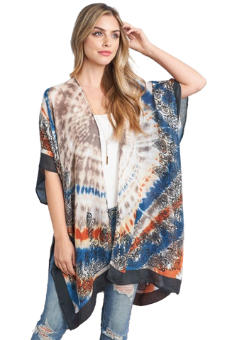 Knee Length Camouflage Open Front Kimono Vest - Pack of 6