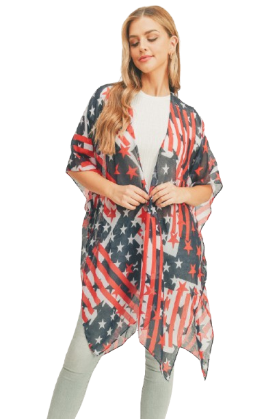 American Flag Kimono Navy - Pack of 6