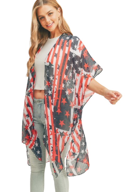 American Flag Kimono Navy - Pack of 6