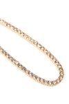 Gold Clear Long Teardrop Rhinestone Earrings - Pack of 6