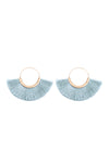 Metallic Pearl Hoop Earrings Fuchsia - Pack of 6