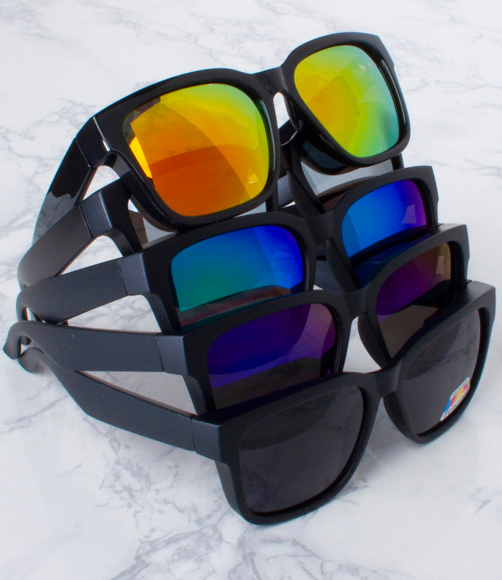 Wholesale Polarized Sunglasses - P110POL/RV/BK - Pack of 12