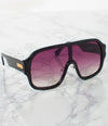 Single Color Sunglasses - SH21304AP/MC-BLACK - Pack of 6 - $4.50/piece