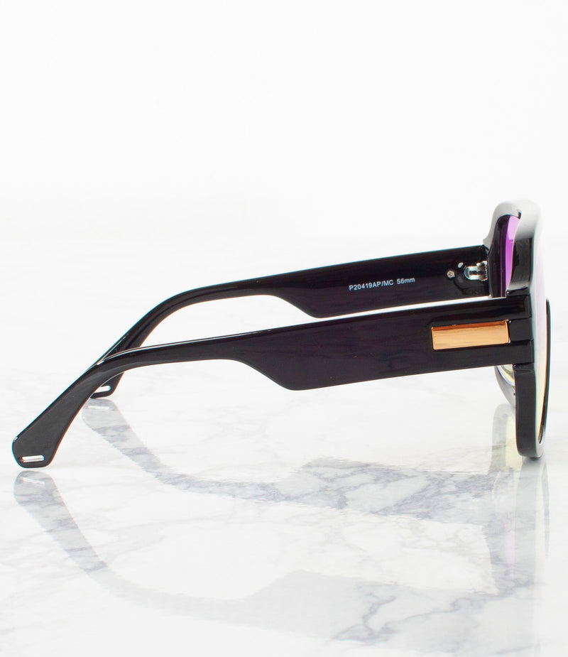 Single Color Sunglasses - P20419AP/MC-GOLD-TO-PURPLE - Pack of 6 - $3.50/piece