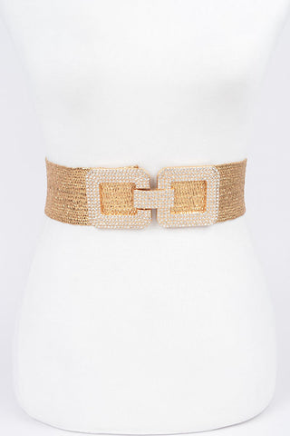 Square Glitter Epoxy Stretch Bracelet Leopard - Pack of 6