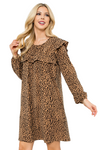 Hooded Long Sleeve Tunic Dress with Slit Beige - Pack of 6