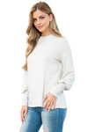 Puff Sleeve Mock Neck Top Mustard - Pack of 7