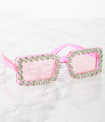 Single Color Sunglasses - KS220516-PINK - Pack of 6 - $2.50/piece