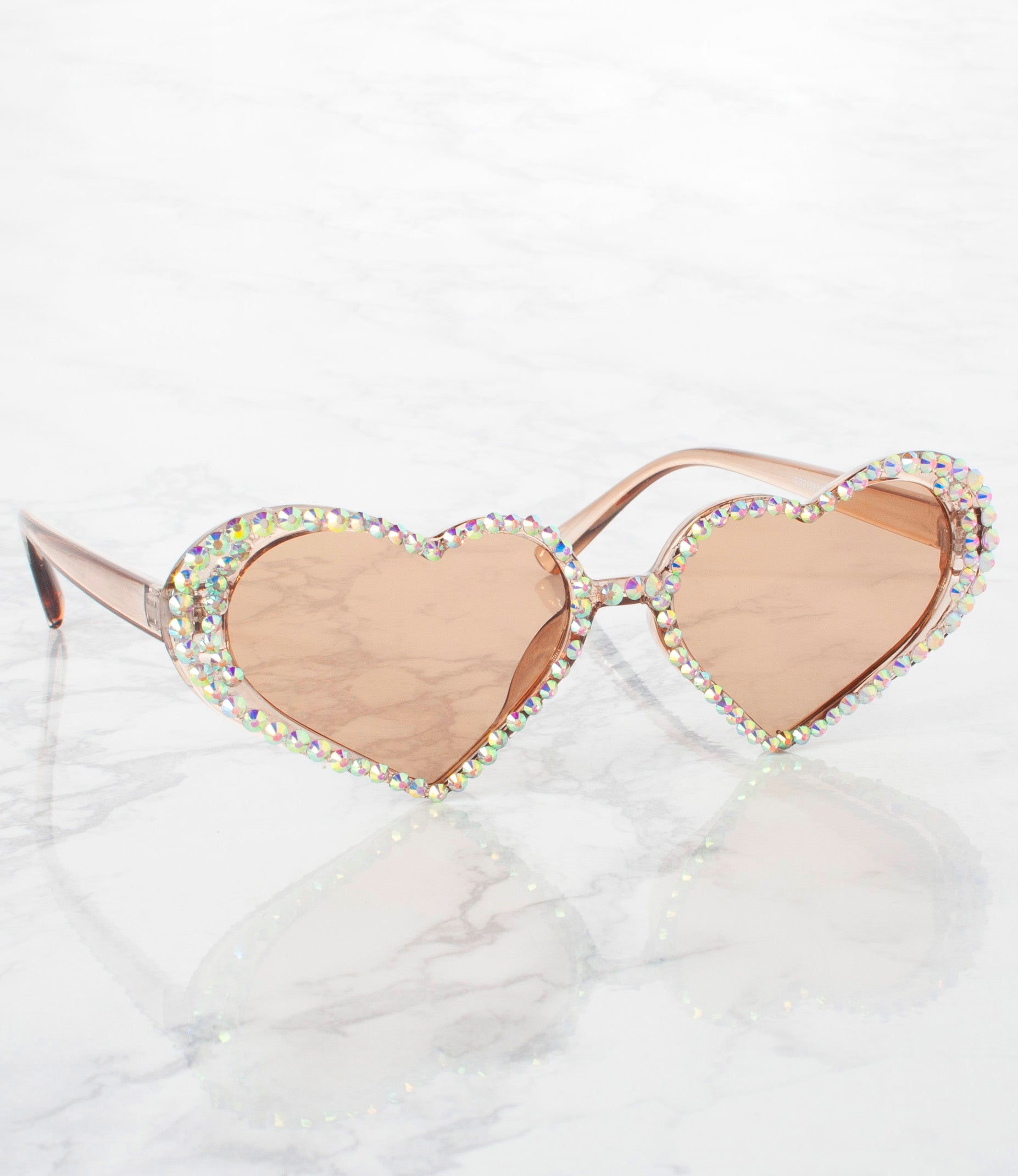 Wildfox white Sunglasses with Gold Accents Wildfox Lolita Heart-Shaped Sunglasses - Gold Sunglasses  main image 3