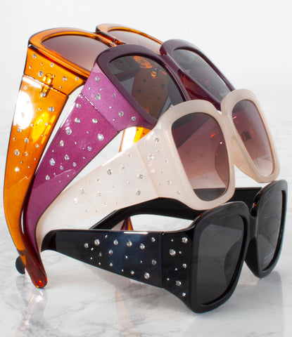 Single Color Sunglasses - HC210361-BLACK- Pack of 6 - $3.75/piece