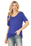 Box Scoop Neck Short Sleeve Tee Bright Royal - Pack of 6