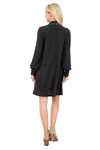 Charcoal Long Sleeve Mock Neck Pocket Dress - Pack of 6