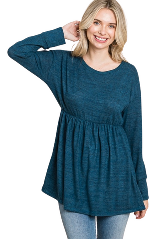 Coco V Neck Button Front Tier Tunic Top - Pack of 6