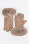 Lurex Leopard Pattern Smart Gloves Ivory - Pack of 6