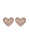Heart Druzy Post Earrings Champagne - Pack of 6