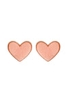 Heart Druzy Post Earrings Light Pink - Pack of 6