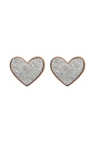Square Pave Glitters Stud Earrings Silver - Pack of 6