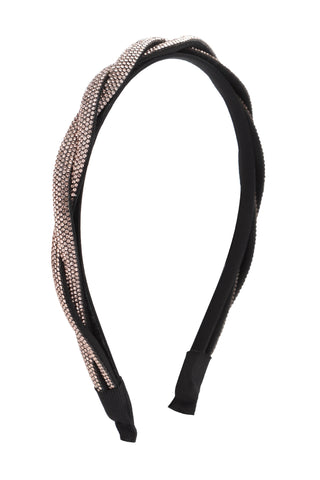 Mesh Ribbon Headband Black - Pack of 6