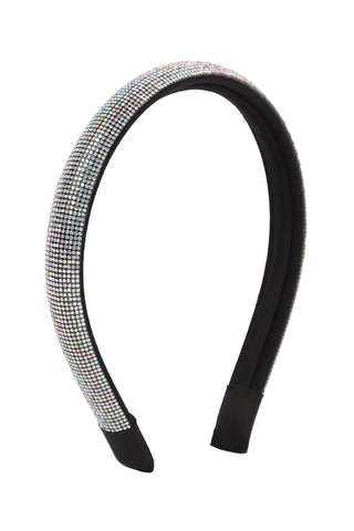 Shiny Rhinestone Braided Headband Taupe - Pack of 6