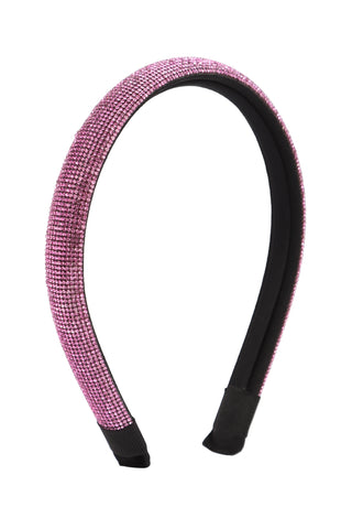 Shiny Rhinestone Headband Pink - Pack of 6