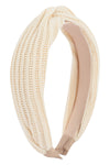 Knit Knotted Headband Hair Accessories Beige - Pack of 6