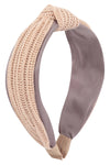 Knitted Knot Headband Hair Accessories Beige - Pack of 6