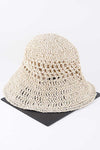 Black Bowler Fashion Brim Summer Hat With Braided Tie - Pack of 6