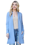 Long Sleeve Solid Cardigan Dusty Blue - Pack of 6