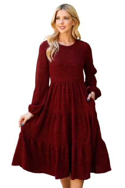 knee length dresses for ladies Green 1950s Christmas Tree Tiered Dress Set main image 0