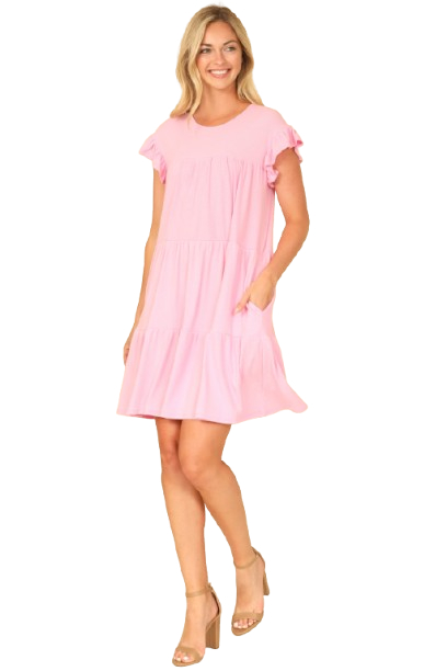bubble gum pink dress Wholesale Black Floral Dress