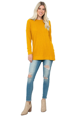 Plus Size Brushed Waffle Long Sleeve Side Pocket Open Front Cardigan Burgundy - Pack of 6