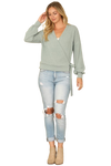 Solid Long Sleeve Side Pocket Open Front Cardigan Rust - Pack of 6