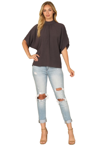 Solid Long Sleeve Side Pocket Open Front Cardigan Rust - Pack of 6