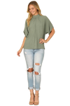 Solid Long Sleeve Side Pocket Open Front Cardigan Rust - Pack of 6