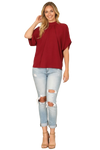 Solid Long Sleeve Side Pocket Open Front Cardigan Rust - Pack of 6