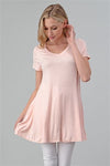 Cap Sleeve Solid Dresses Blush - Pack of 6