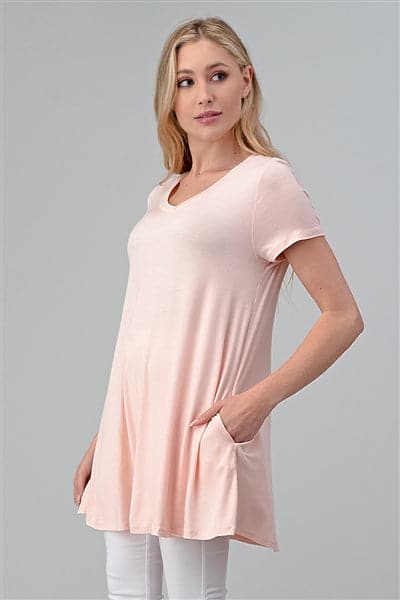 Cap Sleeve Solid Dresses Blush - Pack of 6