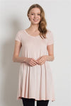 Cap Sleeve Solid Dresses Blush - Pack of 6