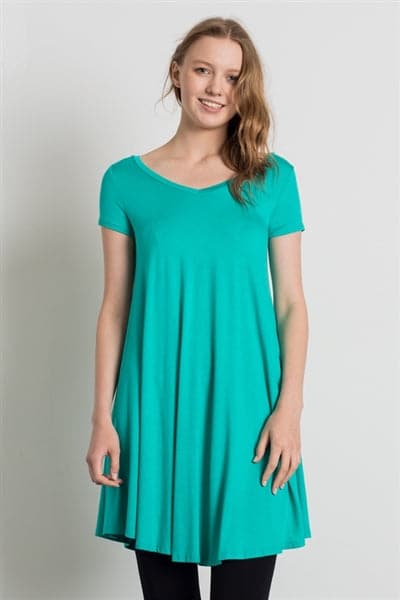 Cap Sleeve Solid Dresses Mint - Pack of 6