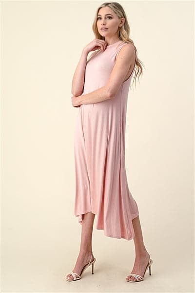 Mock Neck Sleeveless Dress Blush - Pack of 6