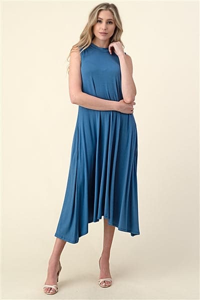 Mock Neck Sleeveless Dress Denim - Pack of 6