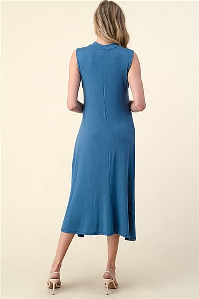 Mock Neck Sleeveless Dress Denim - Pack of 6