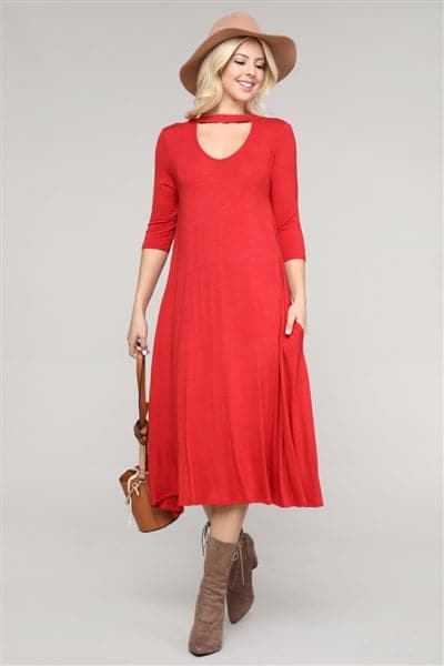 3/4 Sleeve Relaxed Fit Dress Ginger - Pack of 6
