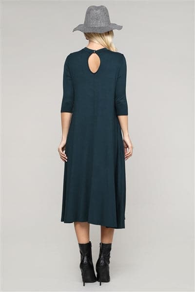 3/4 Sleeve Relaxed Fit Dress H. Green - Pack of 6